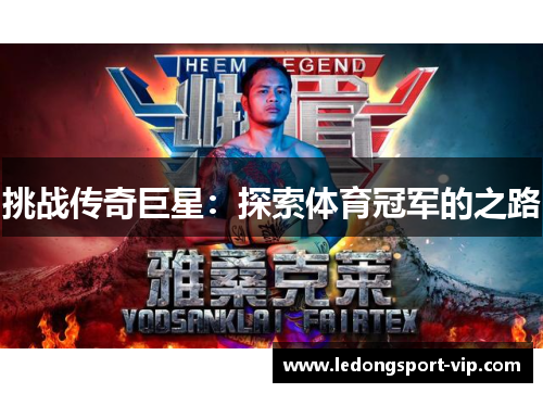 挑战传奇巨星：探索体育冠军的之路