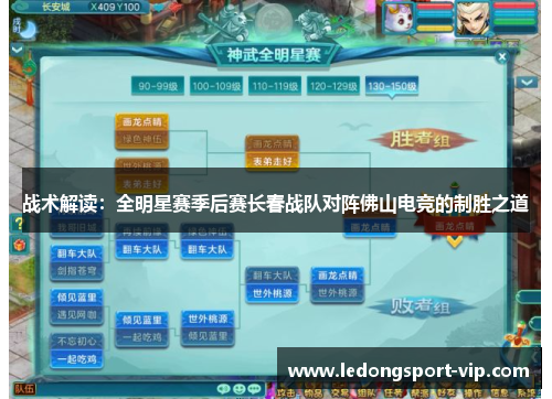 战术解读：全明星赛季后赛长春战队对阵佛山电竞的制胜之道